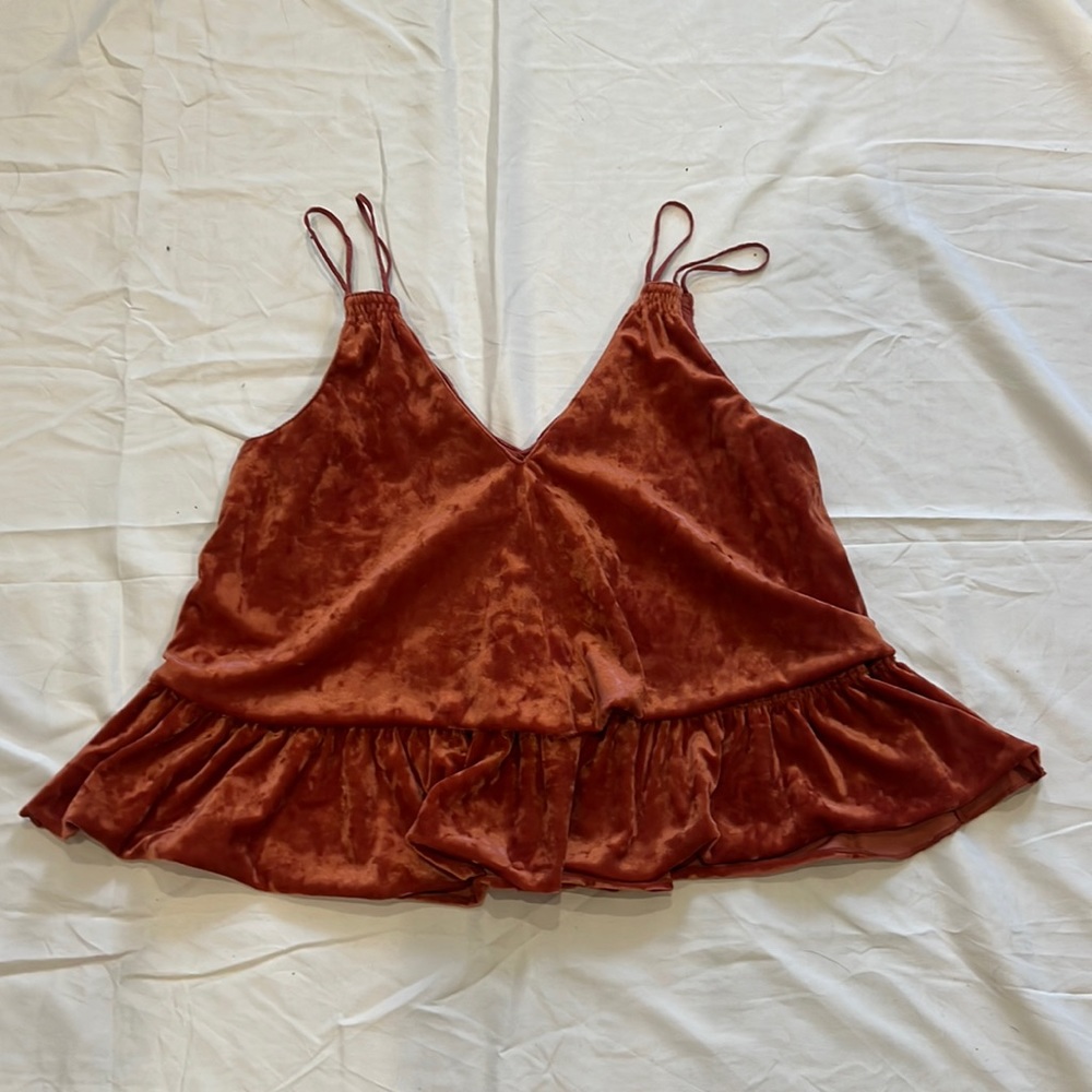 Rose Gold Velvet Top